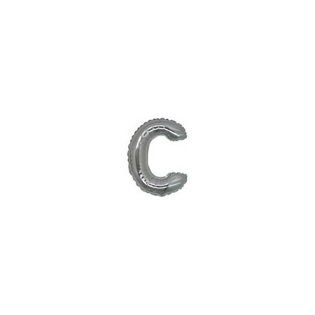 Palloncino Mylar Lettera Micro C- 17 cm. Argento