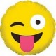 Palloncino Mylar Micro 10 cm. Emoticon Smile Wink & Tongue