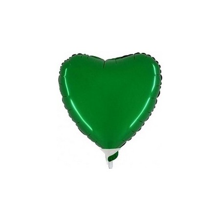Palloncino Mylar Mini Shape 23 cm. Cuore Verde Scuro