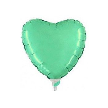 Palloncino Mylar Mini Shape 23 cm. Cuore Verde Tiffany