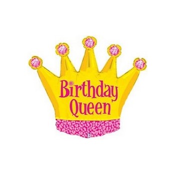 Palloncino Mylar Mini Shape 35 cm. Birthday Queen Crown