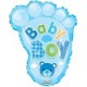 Palloncino Mylar Mini Shape 35 cm. Boy - Baby Boy Foot