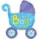 Palloncino Mylar Mini Shape 35 cm. Boy - Baby Stroller Boy