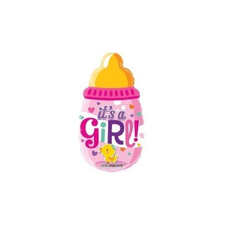 Palloncino Mylar Mini Shape 35 cm. Girl - Baby Bottle Girl