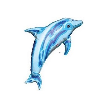 Palloncino Mylar Mini Shape 38 cm. Blu Dolphin