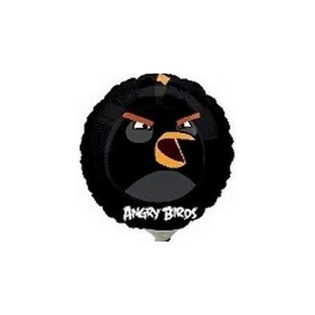 Palloncino Mylar Mini Shape Angry Birds Black Bird - 22 cm.  
