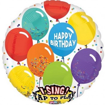Palloncino Mylar Musicale 71 cm. Happy Birthday Balloons