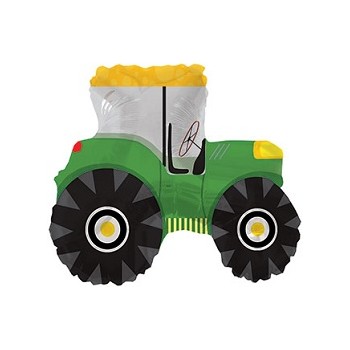Palloncino Mylar Super Shape 63 cm. Green Tractor