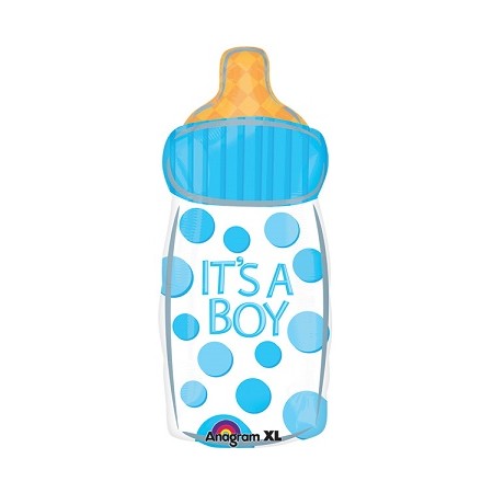 Palloncino Mylar Super Shape 78 cm. Girl - It`s A Boy Baby Bottle