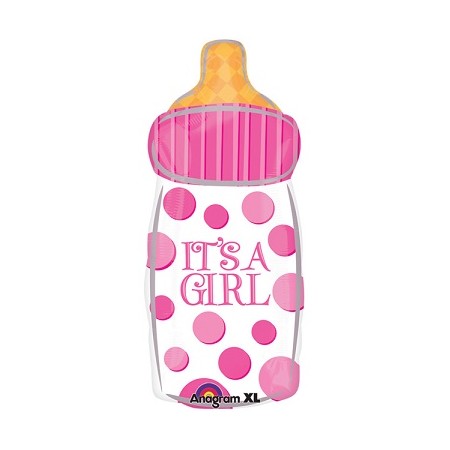 Palloncino Mylar Super Shape 78 cm. Girl - It`s A Girl Baby Bottle