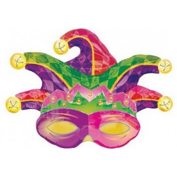 Palloncino Mylar Super Shape 78 cm. Mardi Gras Mask