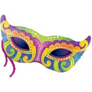 Palloncino Mylar Super Shape 96 cm. Mardi Gras Mask
