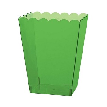 Vaschetta Plastica Verde Acido - 14 x 11 x 15 cm.