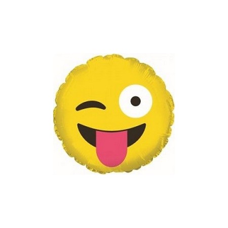 Palloncino Mylar Mini Shape 23 cm. Emoticon Smile Occhiolino