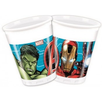 Coordinato Avengers - Bicchiere Plastica - 200 ml. - 8 pz.