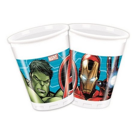 Coordinato Avengers Mighty - Bicchiere Plastica 200 ml. - 8 pz.
