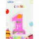 Candelina My 1st Birthday Pink 10 cm.