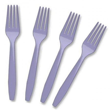 Coordinato Lilla - Forchetta Plastica - 24 pz.