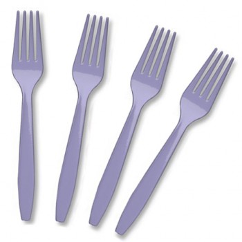 Coordinato Lilla - Forchetta Plastica - 24 pz.