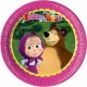 Coordinato Masha & Orso - Piatto Carta 23 cm. - 8 pz.