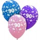 Palloncino in Lattice Rotondo 30 cm. Stampa 90° Compleanno Assortiti