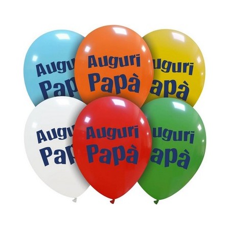 Palloncino in Lattice Rotondo 30 cm. Stampa Auguri Papà Assortiti