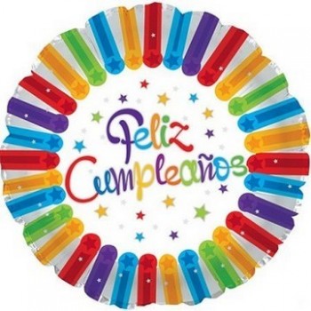 Palloncino Mylar 45 cm. Feliz Cumpleaños Bright Stars &nbsp;