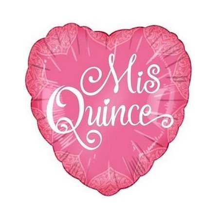 Palloncino Mylar 45 cm. Mis Quince PinkRosa 15° Birthday