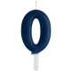 Candelina Blu Navy 0 con supporto H. 7 cm.