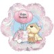 Palloncino Mylar 45 cm. F - Happy Birthday Day Pink Flower Fizzy Moon&nbsp;