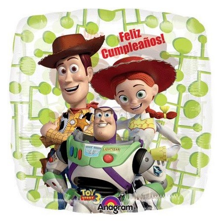 Palloncino Mylar 45 cm. Toy Story Feliz Cumpleaños