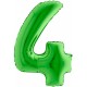 Palloncino Mylar Numero Maxi Verde Scuro 4 - 100 cm.