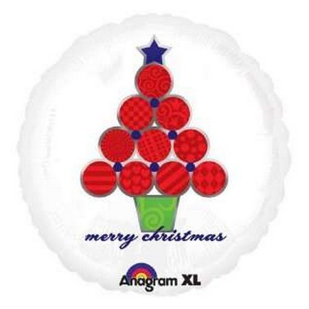 Palloncino Mylar 45 cm. Merry Christmas Festive Tree