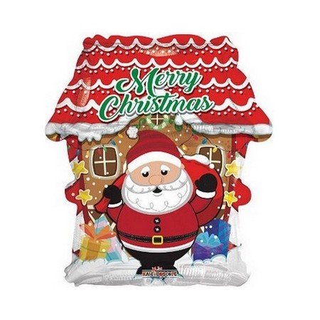 Palloncino Mylar 45 cm. Merry Christmas Santa