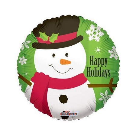 Palloncino Mylar 45 cm. Snowman w/ Snowflakes