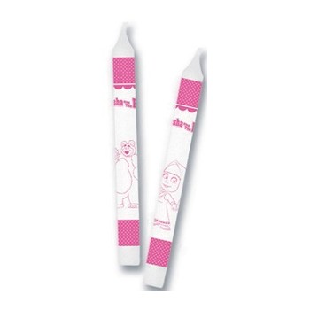 Candelina con supporto Masha e Orso 12 pz