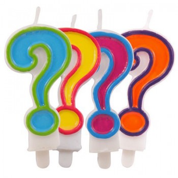 Candelina Punto Interrogativo 9 cm.
