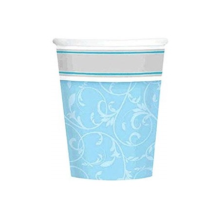 Coordinato Elegant Azzurro - Bicchiere Carta 266 ml. - 8 pz.
