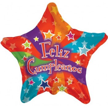 Palloncino Mylar Jumbo 81 cm. Feliz Cumpleanos Estrella