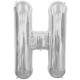 Palloncino Mylar Lettera Maxi H - 86 cm. Argento