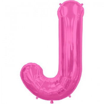 Palloncino Mylar Lettera Maxi J - 86 cm. Fucsia