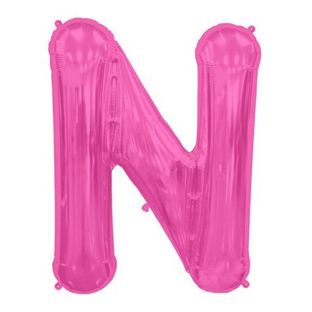 Palloncino Mylar Lettera Maxi N - 86 cm. Fucsia